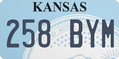 KS license plate 258BYM