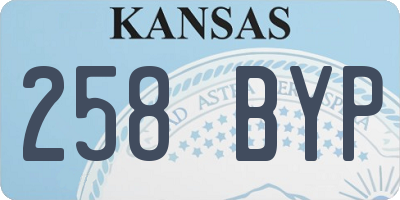 KS license plate 258BYP