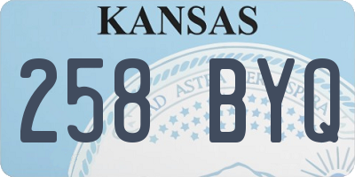 KS license plate 258BYQ