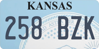 KS license plate 258BZK