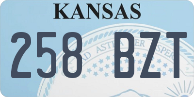 KS license plate 258BZT