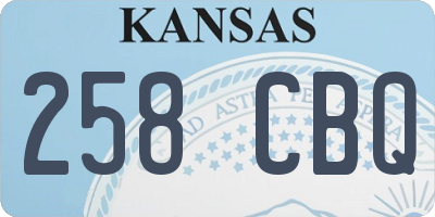 KS license plate 258CBQ