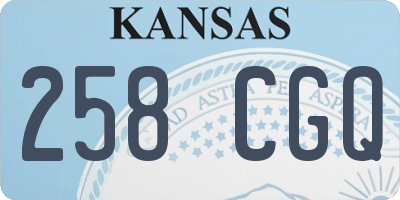KS license plate 258CGQ