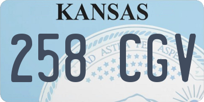 KS license plate 258CGV