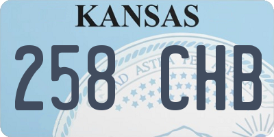 KS license plate 258CHB