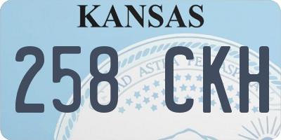 KS license plate 258CKH