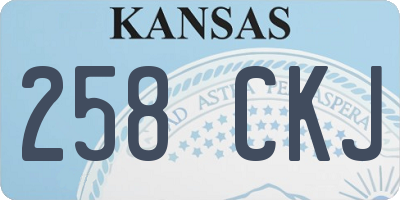 KS license plate 258CKJ