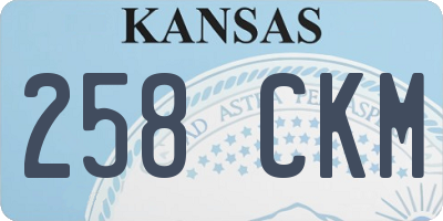 KS license plate 258CKM