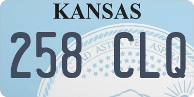 KS license plate 258CLQ