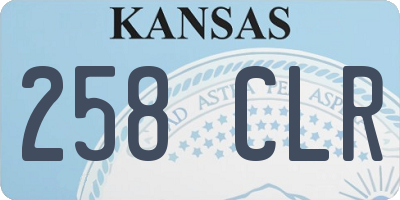 KS license plate 258CLR