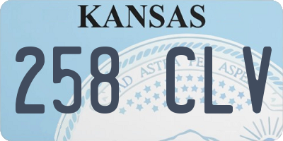 KS license plate 258CLV