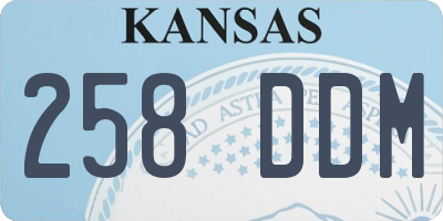 KS license plate 258DDM