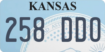 KS license plate 258DDO