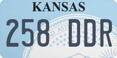 KS license plate 258DDR