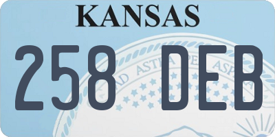 KS license plate 258DEB