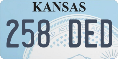 KS license plate 258DED