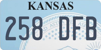 KS license plate 258DFB