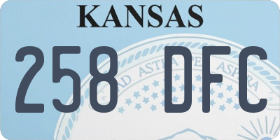 KS license plate 258DFC