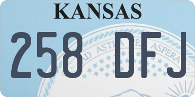 KS license plate 258DFJ