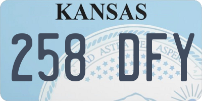 KS license plate 258DFY