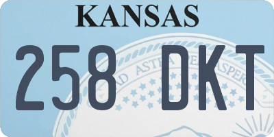 KS license plate 258DKT