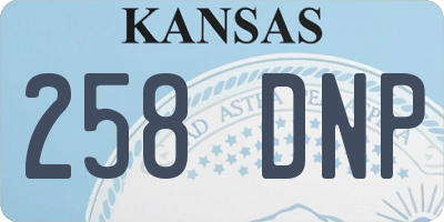 KS license plate 258DNP