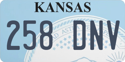 KS license plate 258DNV
