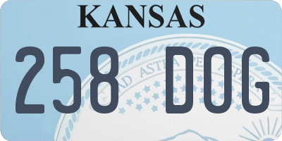 KS license plate 258DOG