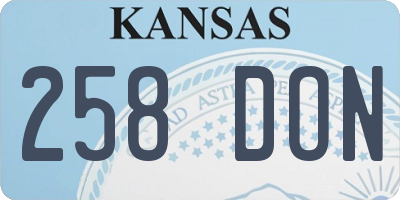 KS license plate 258DON
