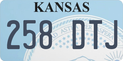 KS license plate 258DTJ