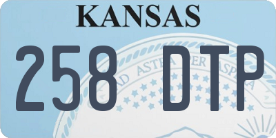 KS license plate 258DTP
