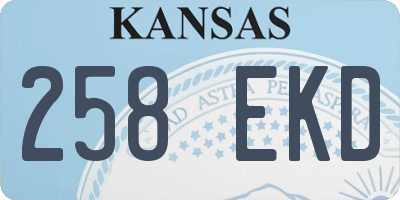 KS license plate 258EKD