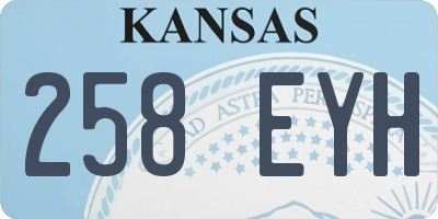 KS license plate 258EYH