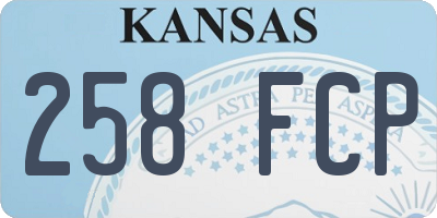 KS license plate 258FCP