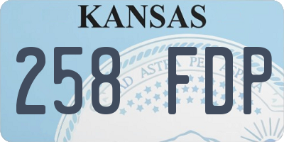 KS license plate 258FDP