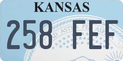 KS license plate 258FEF
