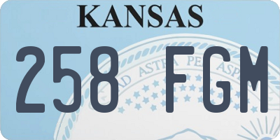 KS license plate 258FGM