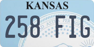 KS license plate 258FIG