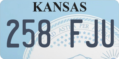 KS license plate 258FJU