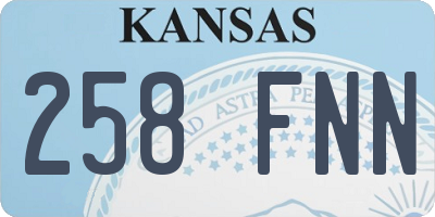 KS license plate 258FNN