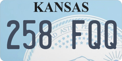 KS license plate 258FQQ