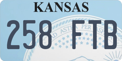 KS license plate 258FTB