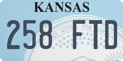 KS license plate 258FTD