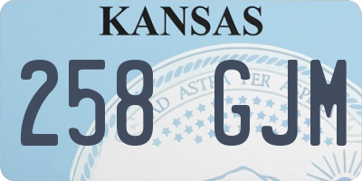 KS license plate 258GJM