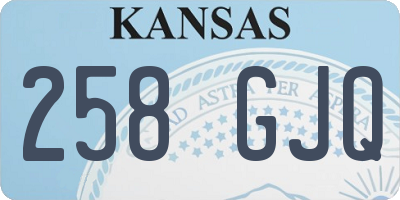 KS license plate 258GJQ