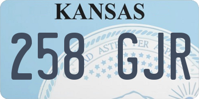 KS license plate 258GJR