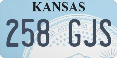 KS license plate 258GJS