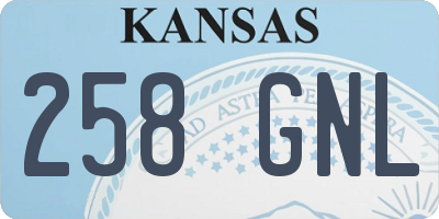 KS license plate 258GNL