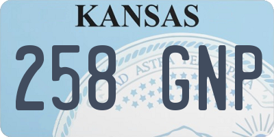 KS license plate 258GNP