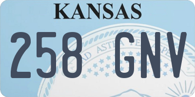 KS license plate 258GNV